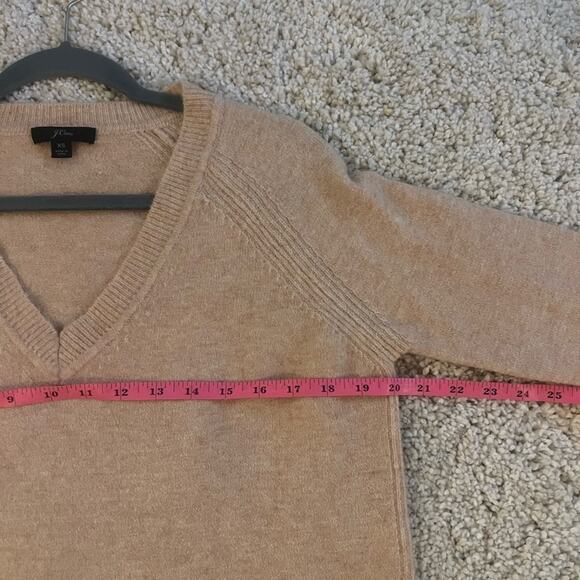 J. Crew Tan Merino Wool Alpaca Blend Cozy Longline Sweater XS - Picture 8 of 9